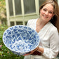 Stunning Huge Punch Bowl with Floral Motifs