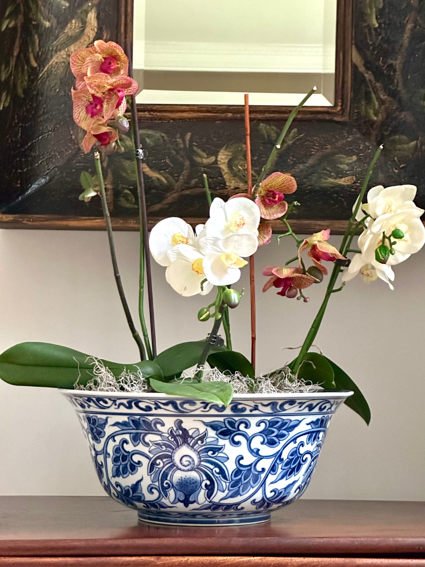 Stunning Huge Punch Bowl with Floral Motifs