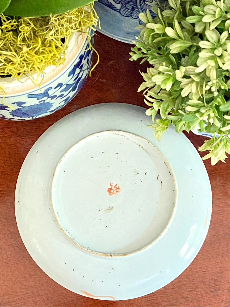 Antique Tongzhi Qing Dynasty Famille Rose Plate 19th Century