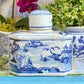 Adorable Porcelain Landscape Lidded Caddy