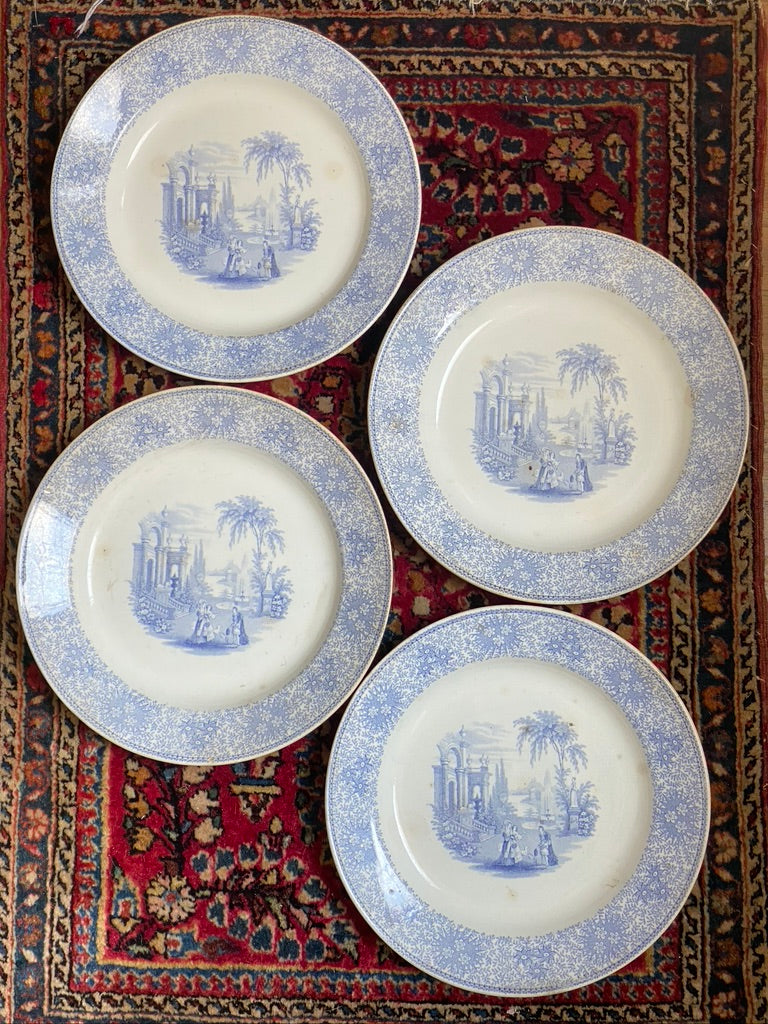 1800s Antique W. Adams & Sons Isola Belle Dinner Plate