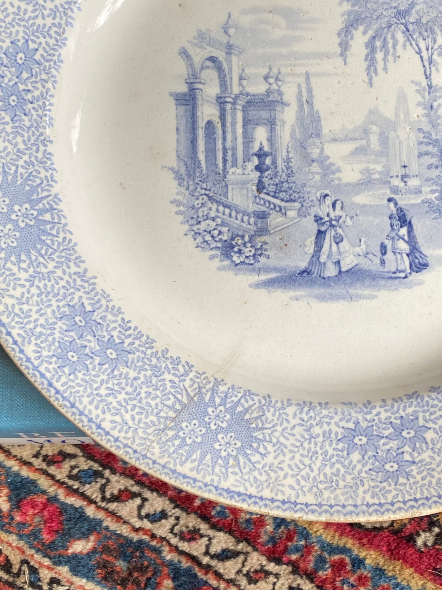 Lovely 1800s Antique W. Adams & Sons Isola Belle Dinner Plate