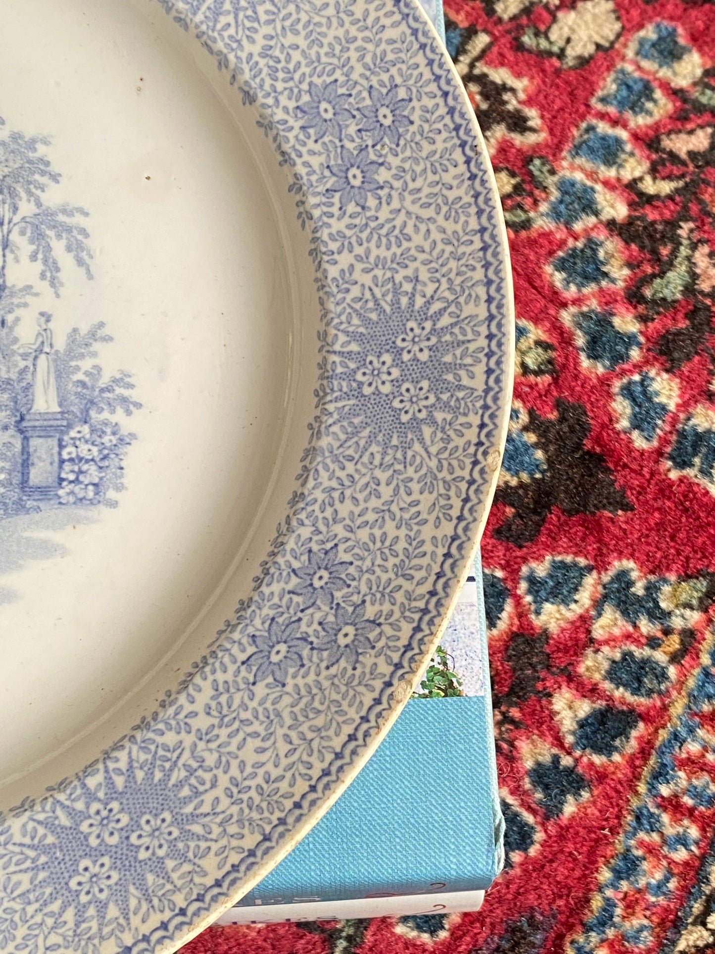 Lovely 1800s Antique W. Adams & Sons Isola Belle Dinner Plate