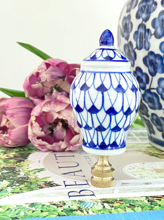 Fishnet Pattern Ginger Jar Lamp Finial