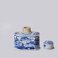 Adorable Porcelain Landscape Lidded Caddy