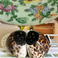 Cowrie Shell Salt and Pepper Shaker. Set of 2.