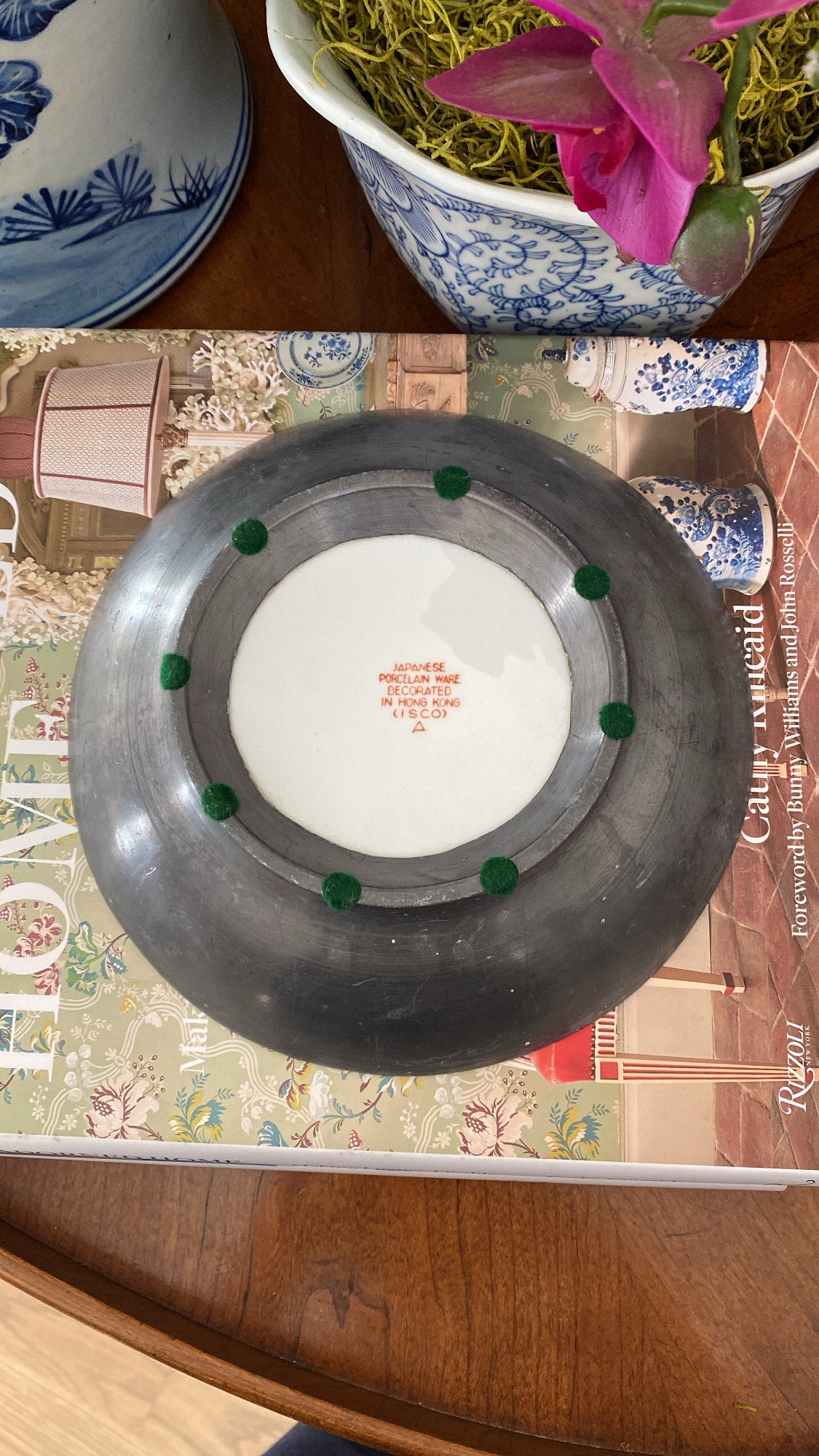 Beautiful Vintage Japanese Ware Bowl with Flowers and Bird Designs
