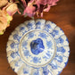 Great Medium Size Vintage Blue & White Chinoiserie Ceramic Pumpkin