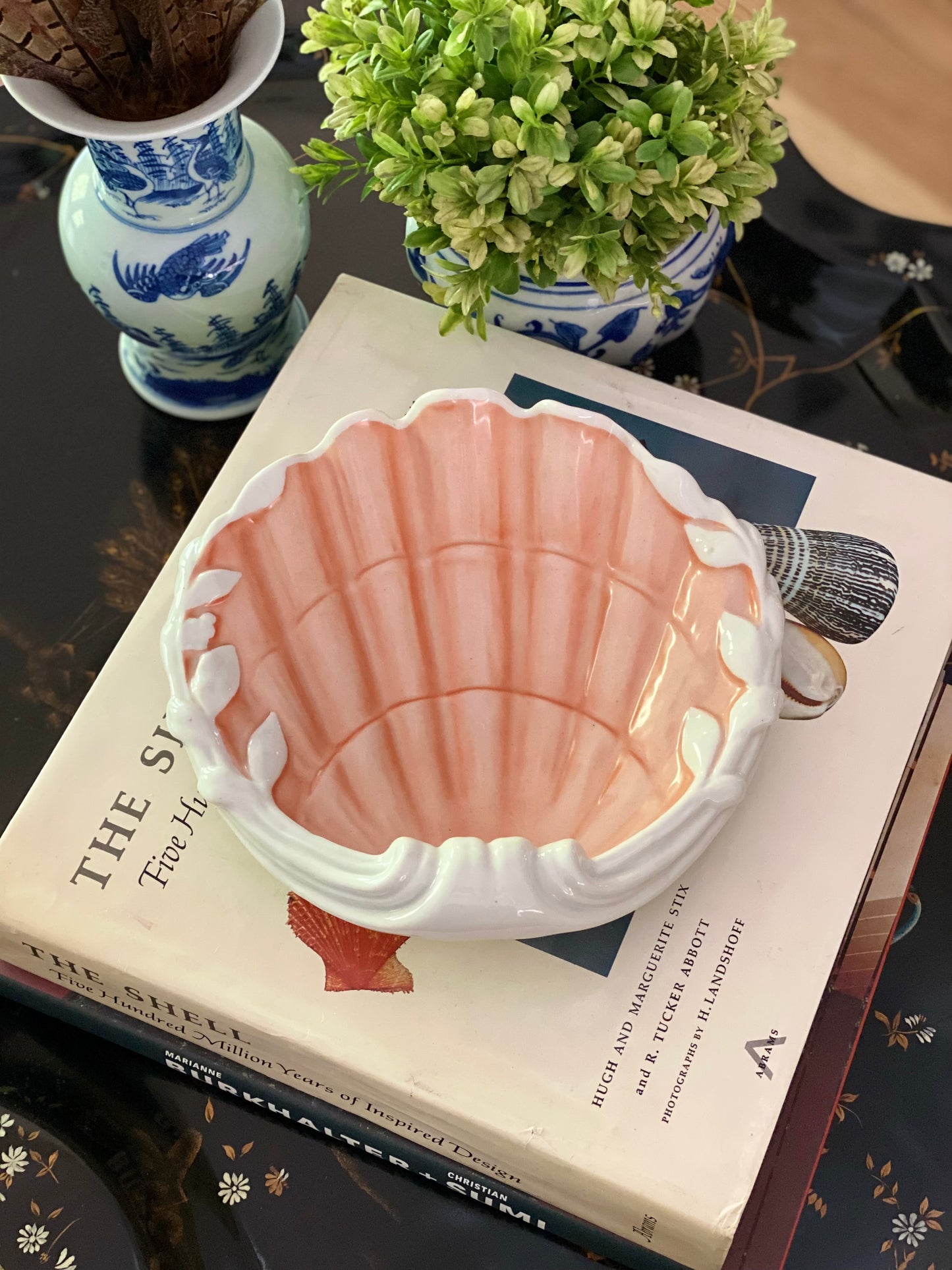 Elegant Vintage Shell Dish by Mottahedeh