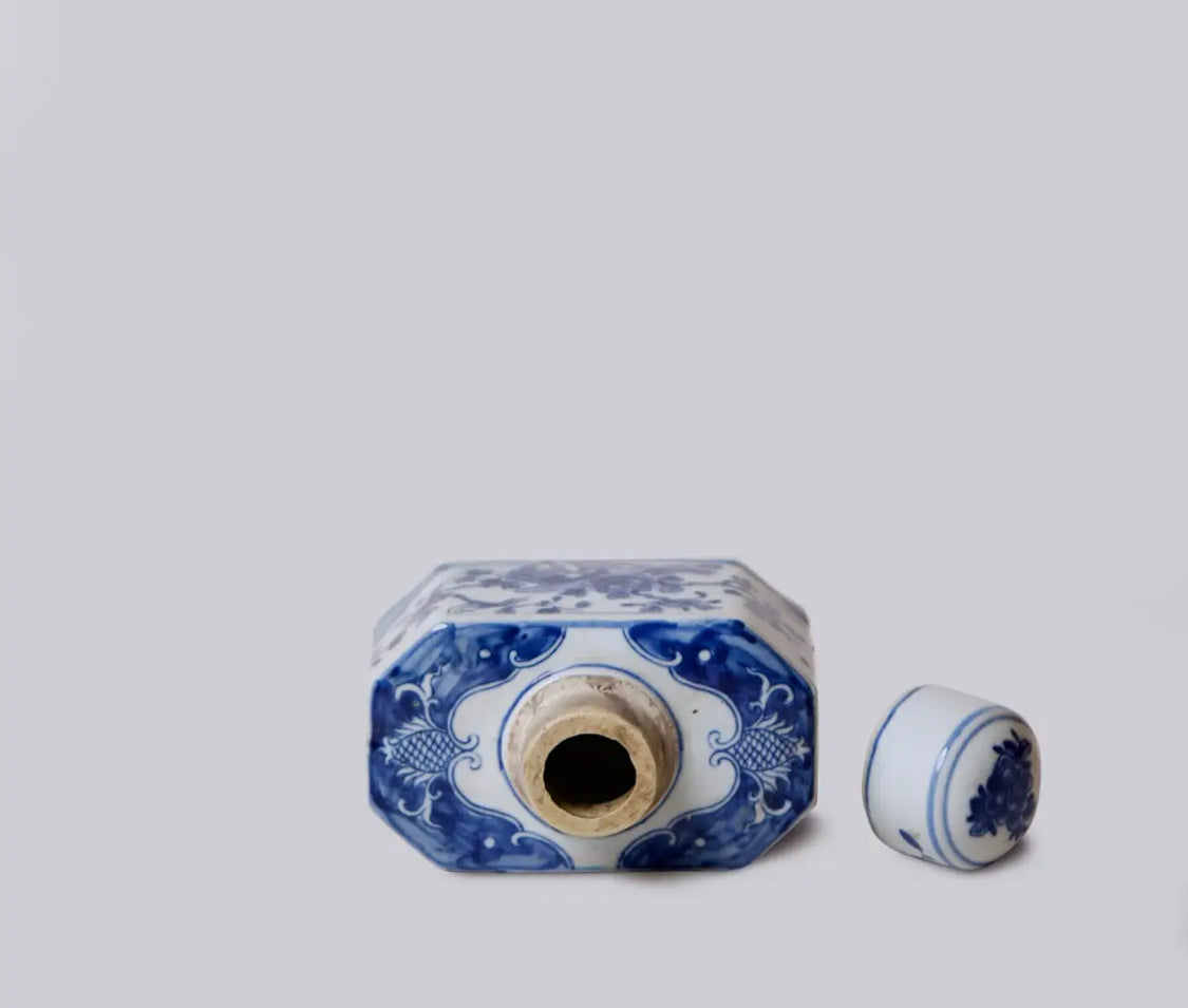 Adorable Porcelain Landscape Lidded Caddy